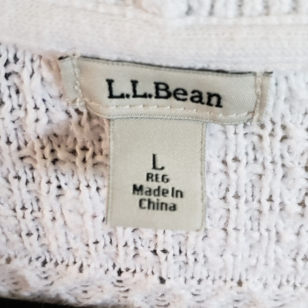 L. L. Bean size large white sweater - Picture 3 of 3